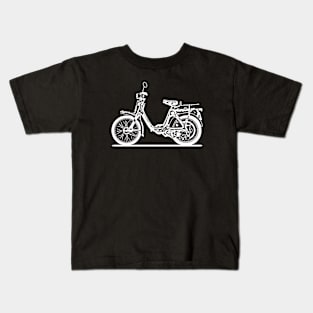 P50 Motorcycle White Sketch Art Kids T-Shirt